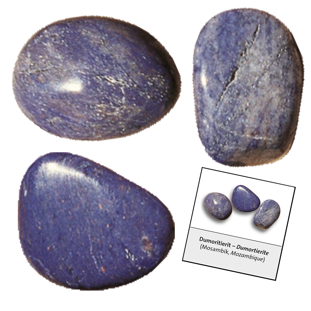 Confezione di ricarica di pietre burattate e adesivi di dumortierite (24 pz./VE)