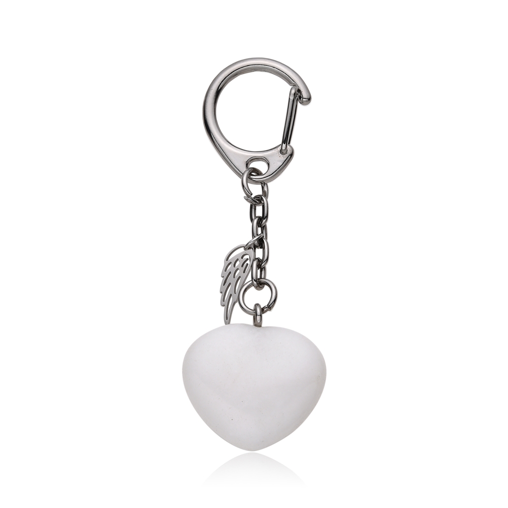 Key Chain Marble (white) with wings