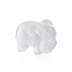 1028903763 Gravure éléphant, sélénite (blanc), 7,0cm | Marco Schreier