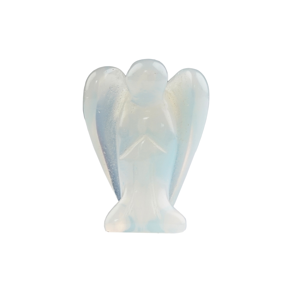Guardian Angel opal glass (synt.), 02,5cm (mini-mini), in pouch with enclosure