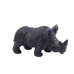 1043203719 Gravur Nashorn, Schungit, 6,5cm | Großhändler Edelsteine, Heilsteine & Schmuck