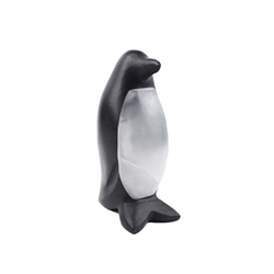 1050103735 Gravur Vogel (Pinguin), Calcit (weiß/schwarz), 7,5cm, poliert | Marco Schreier