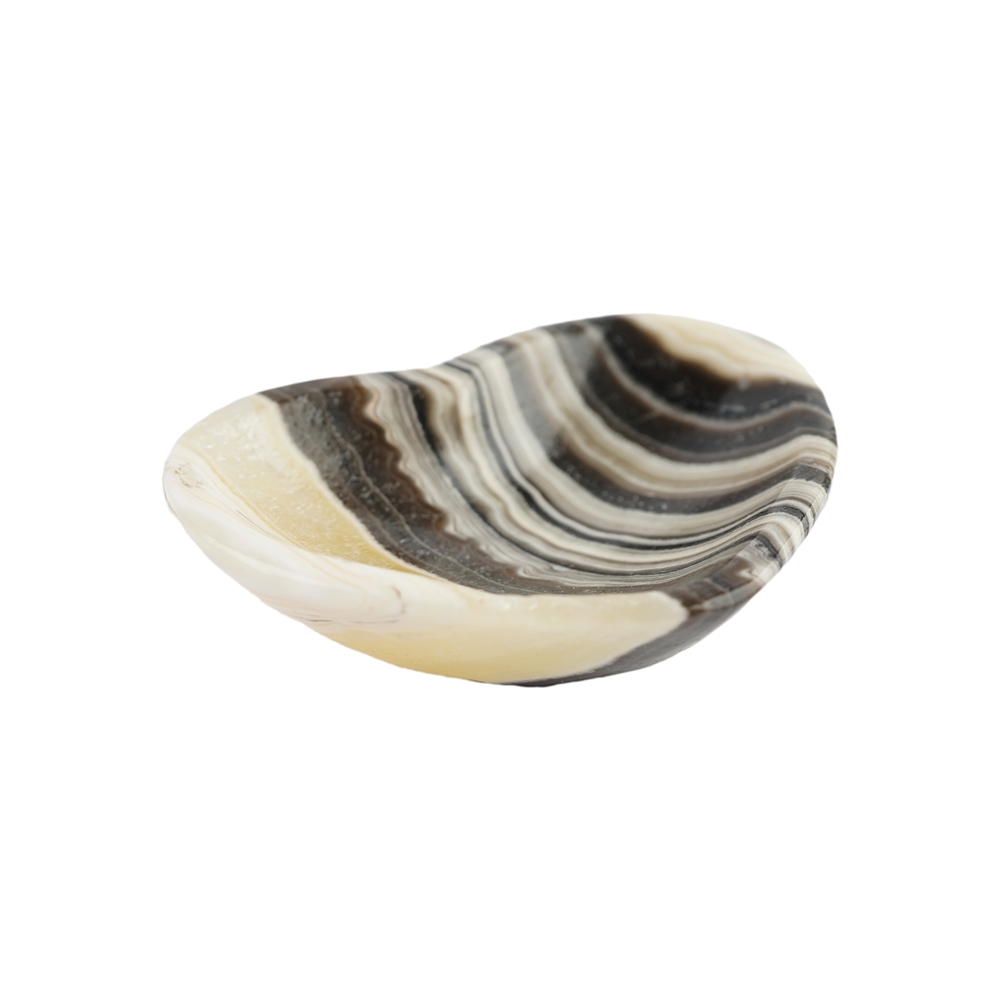 Ciotola a cuore in calcite di alabastro, 10,0 x 8,0 cm