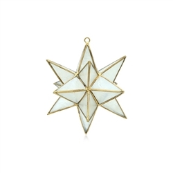 1061401512 Colgante decorativo concha capiz doble estrella blanca, 16cm | Marco Schreier