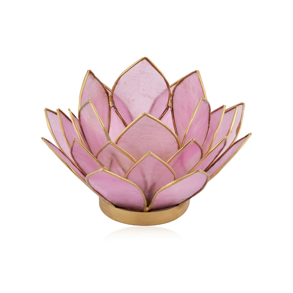 1061405138 Loto tea light Capiz shell rosa | gemme, pietre curative e gioielli all'ingrosso