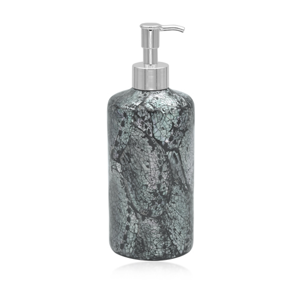 Soap dispenser Paua Shell black, 20cm | wholesale gems, healing stones &amp; jewelry