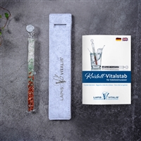 Crystal Vital Stick "Energy Balance (Aventurine, Rock Crystal, red Jasper), 20cm