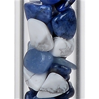 Kristall-Vitalstab "Gelassenheit" (Blauquarz, Dumortierit, Magnesit), 20cm