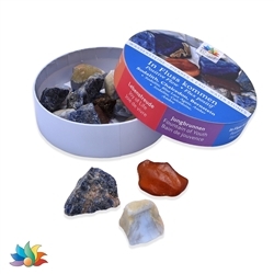 1082206208 Water Stones mixture "Get into flow" in gift box (Sodalite, Chalcedony, Amber) | Marco Schreier