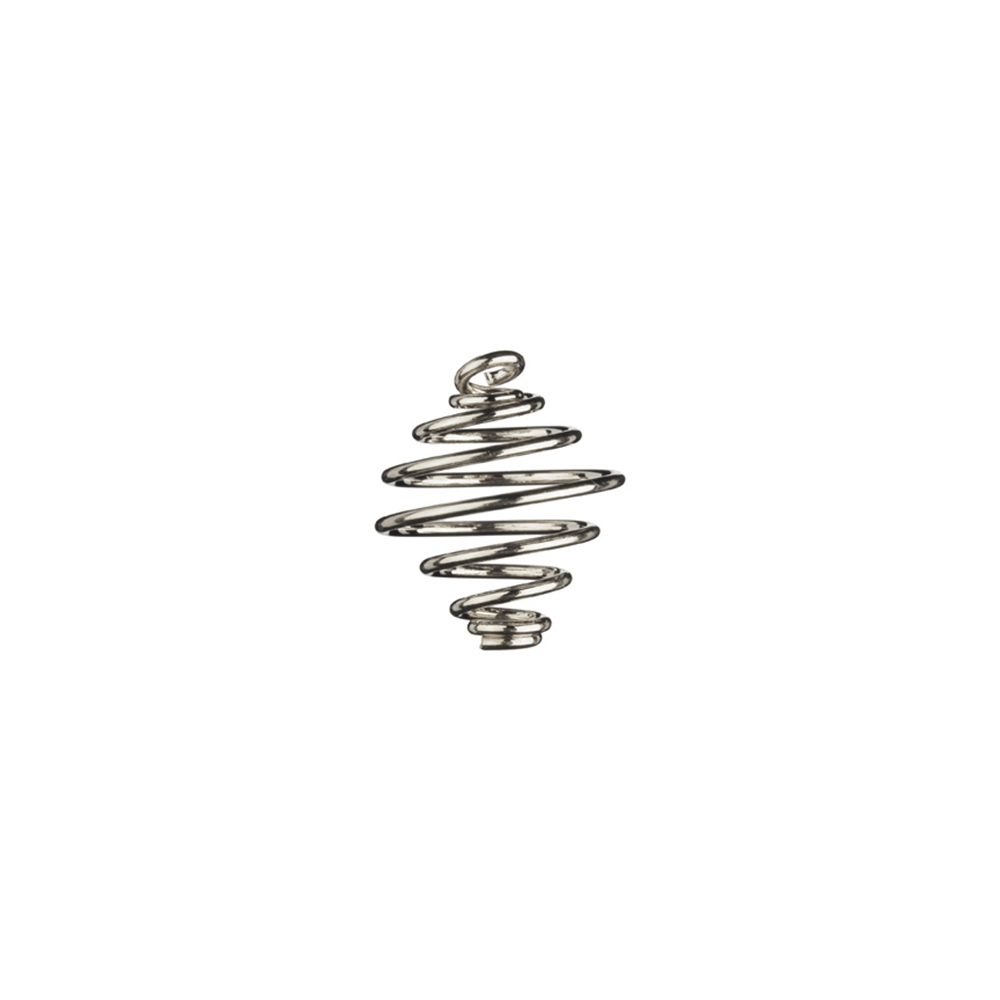 Spiral pendant 12mm, silver colored (50 pcs./unit)