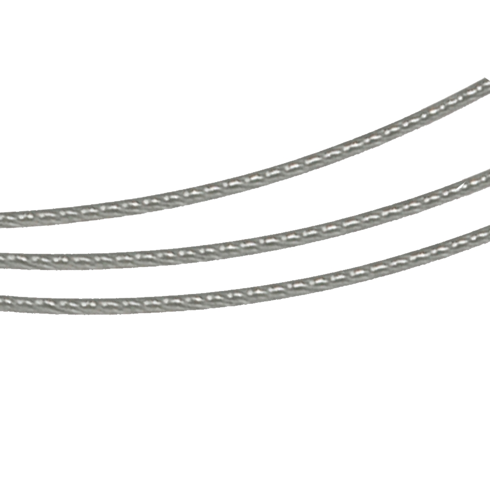 Steel Chokers several cords steel colored, 42cm, twist Clasp