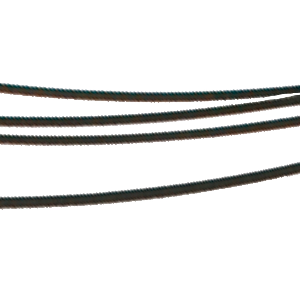 Cerchio d'acciaio con diversi cordoncini neri, 42 cm, Fermaglio