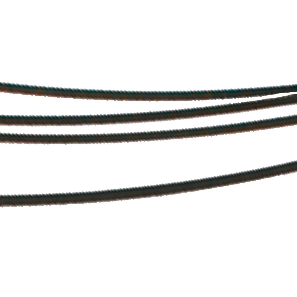 Cerchio d'acciaio più corde nere, 50 cm, Fermaglio