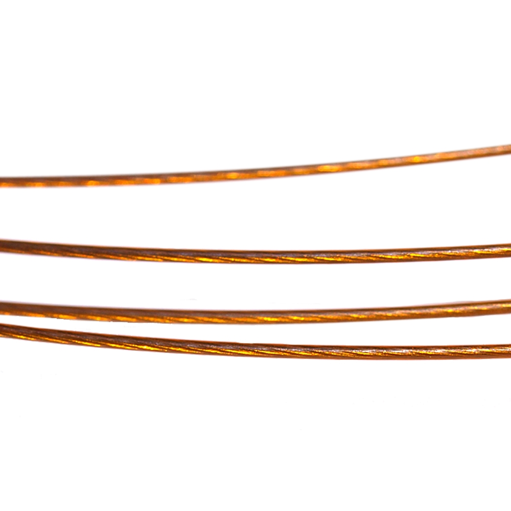 Collier ras de cou en acier, plusieurs cordons rouge-brun, 45cm, fermoir tournant