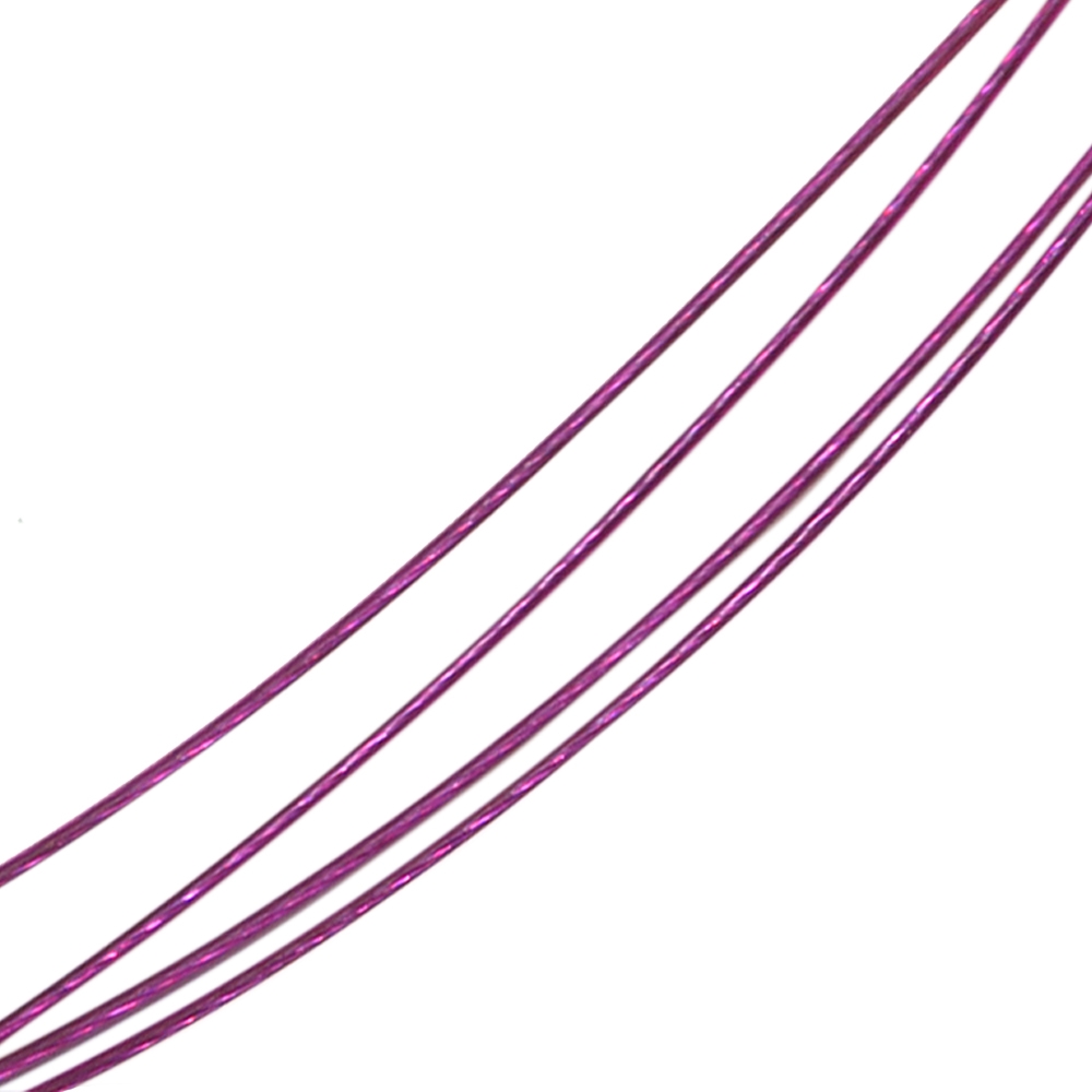 Steel Chokers multiple cords purple, 45cm, twist Clasp
