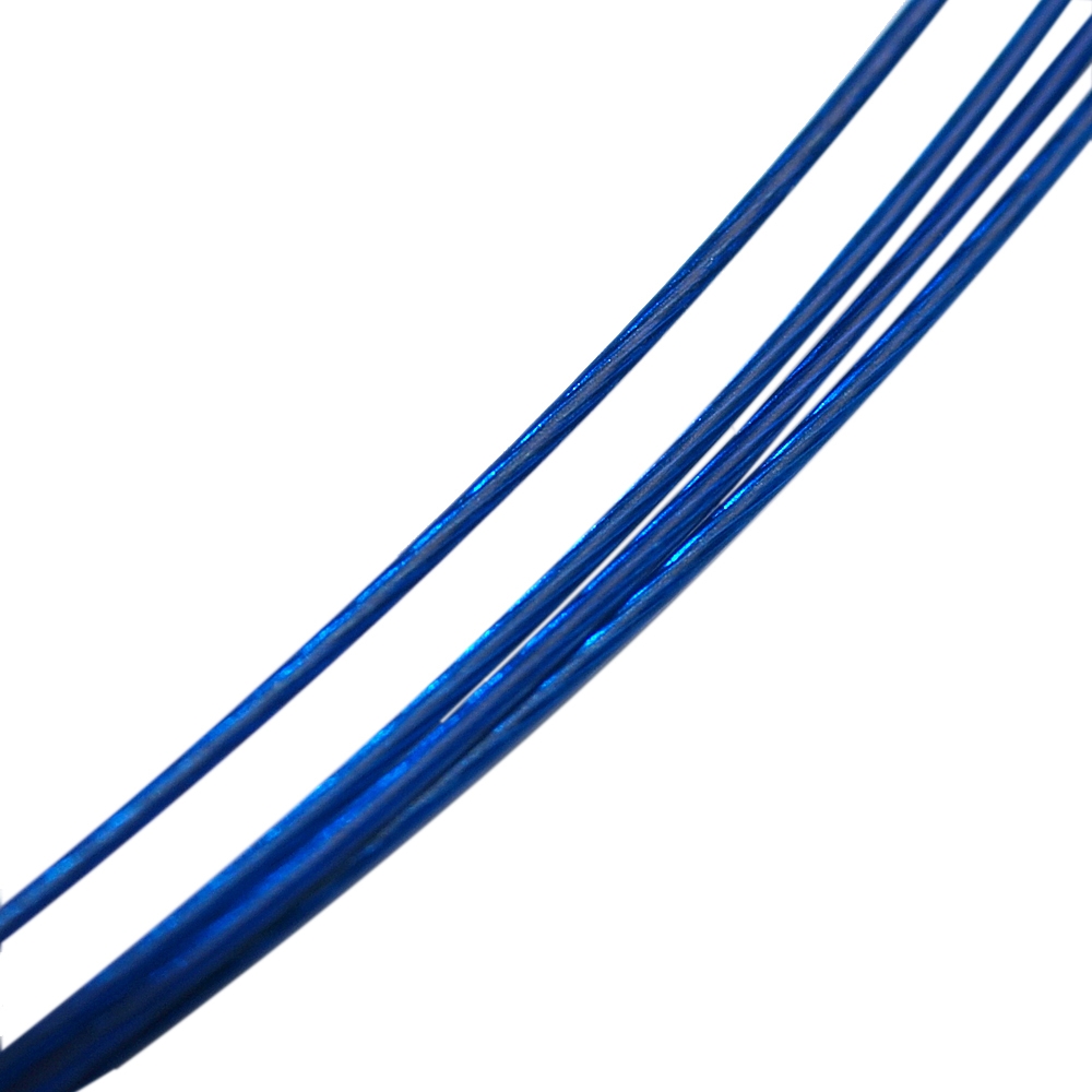 Collier ras de cou en acier, plusieurs cordons, bleu marine, 45cm, fermoir tournant