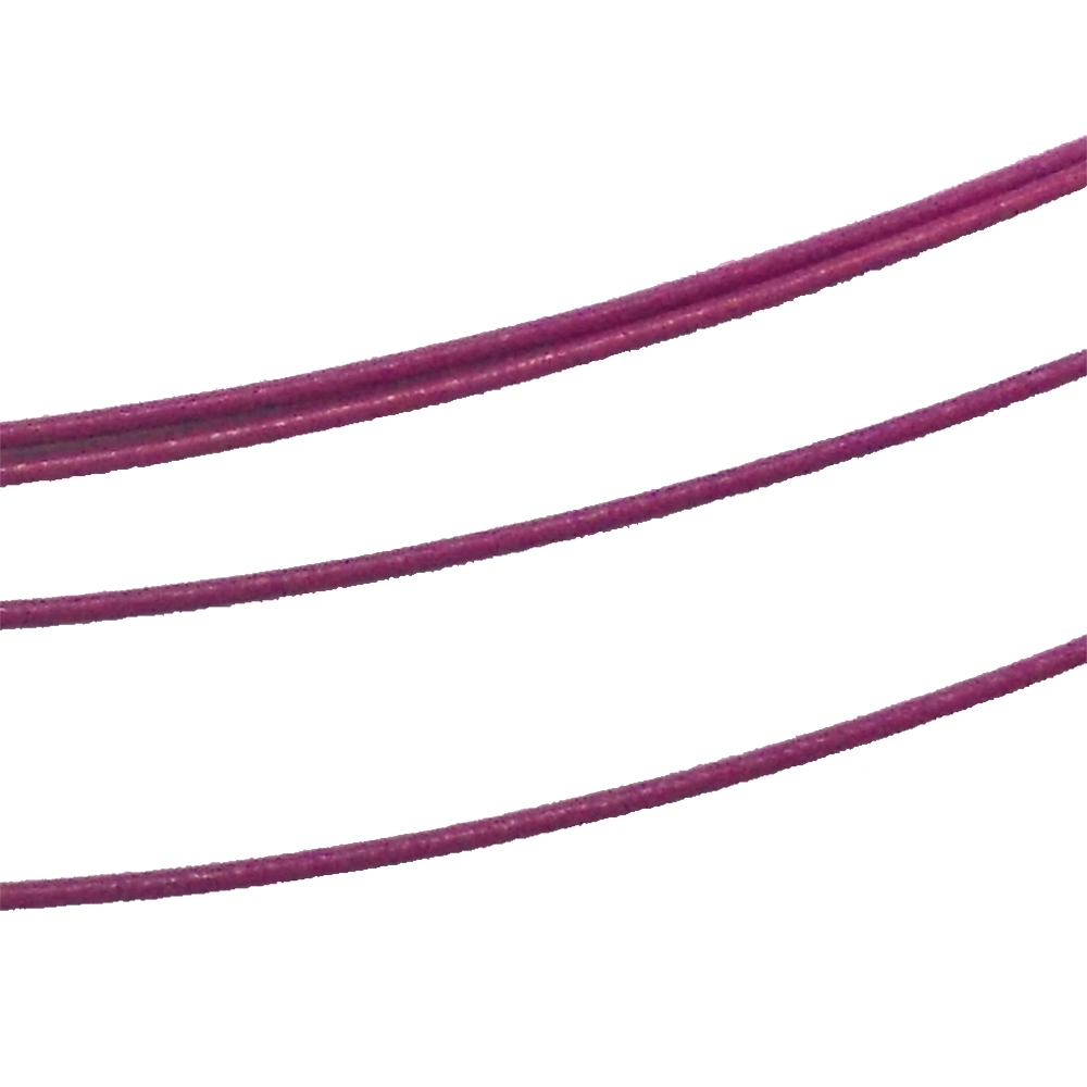 Steel Chokers several cords pink, 45cm, twist Clasp