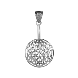 1202010541 Donut holder "Flower of Life" brass silver plated, for 30mm donut | Marco Schreier