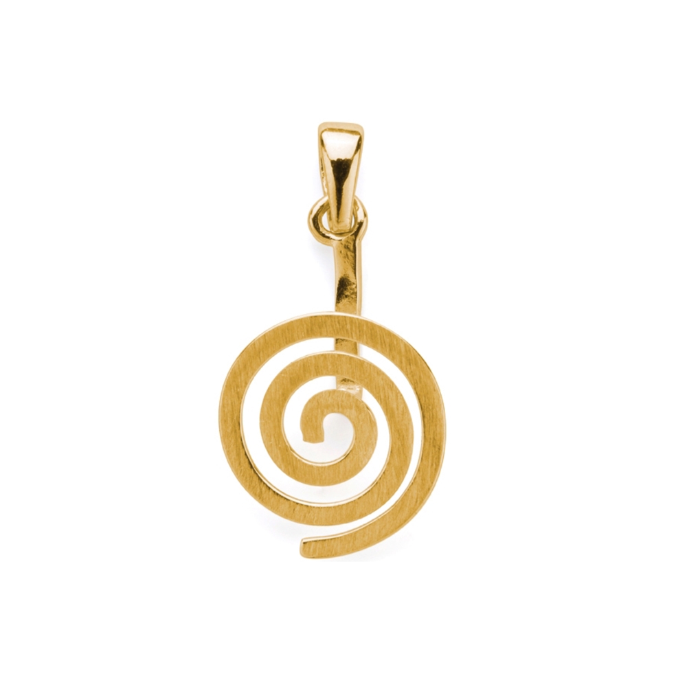 Porta ciambella "Spirale" in ottone placcato oro opaco, per ciambella da 20 mm