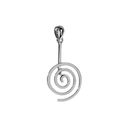 1205010200 Donut holder "Spiral" silver, for 20mm donut | wholesaler gems & healing stones