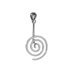 1205010300 Donut holder "Spiral" silver, for 30mm donut | wholesaler gems & healing stones