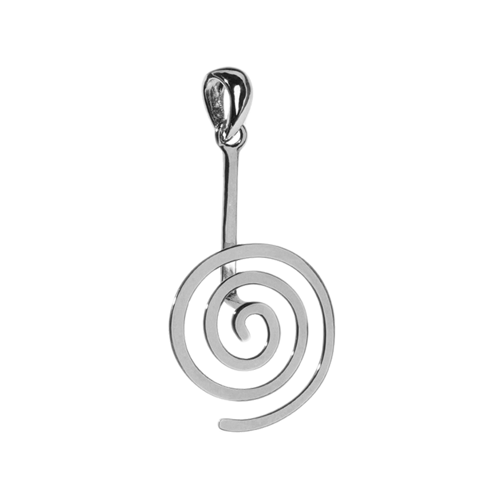 Porta ciambella "Spirale" argento, per ciambella da 40 mm