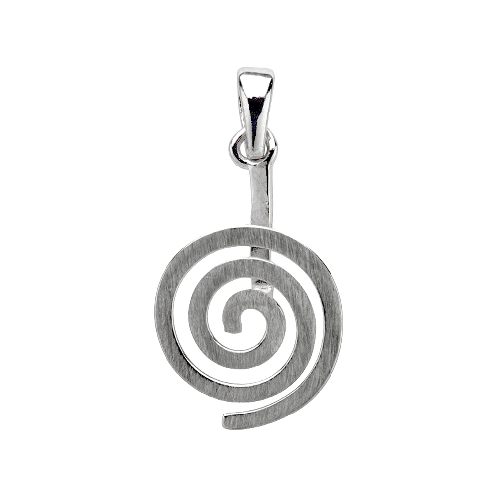 Porta ciambella "Spirale" argento opaco, per ciambella da 40 mm