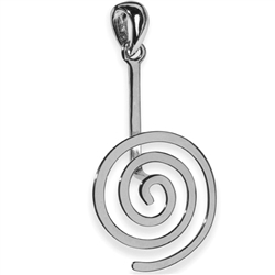 1205010600 Donut holder "Spiral" silver, for 60mm donut | wholesaler gems & healing stones