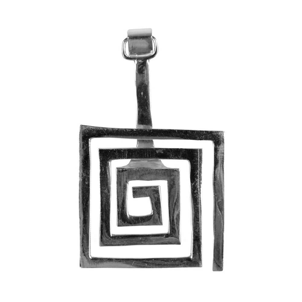 Porta ciambelle "Spirale" quadrato argento, per ciambelle da 40 mm
