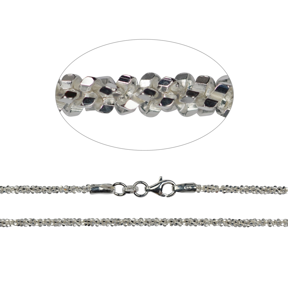 Sparkle chain, silver, 1,5 x 45cm