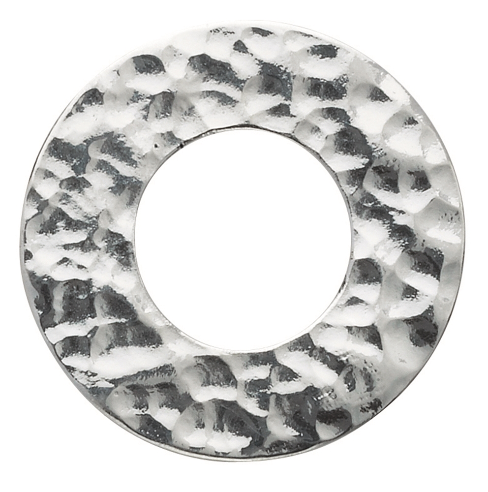 Varius circle silver hammered, 50mm