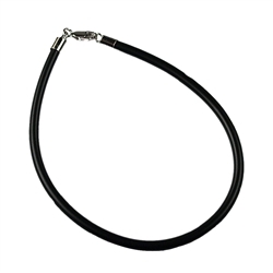 1205903021 Bracciale in caucciù nero, 3 mm x 21 cm | grossista gemme e pietre curative