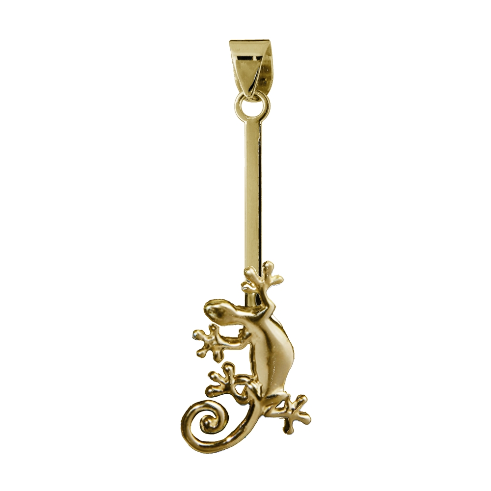 Porta ciambelle Gecko argento placcato oro, per ciambelle da 30 - 40 mm