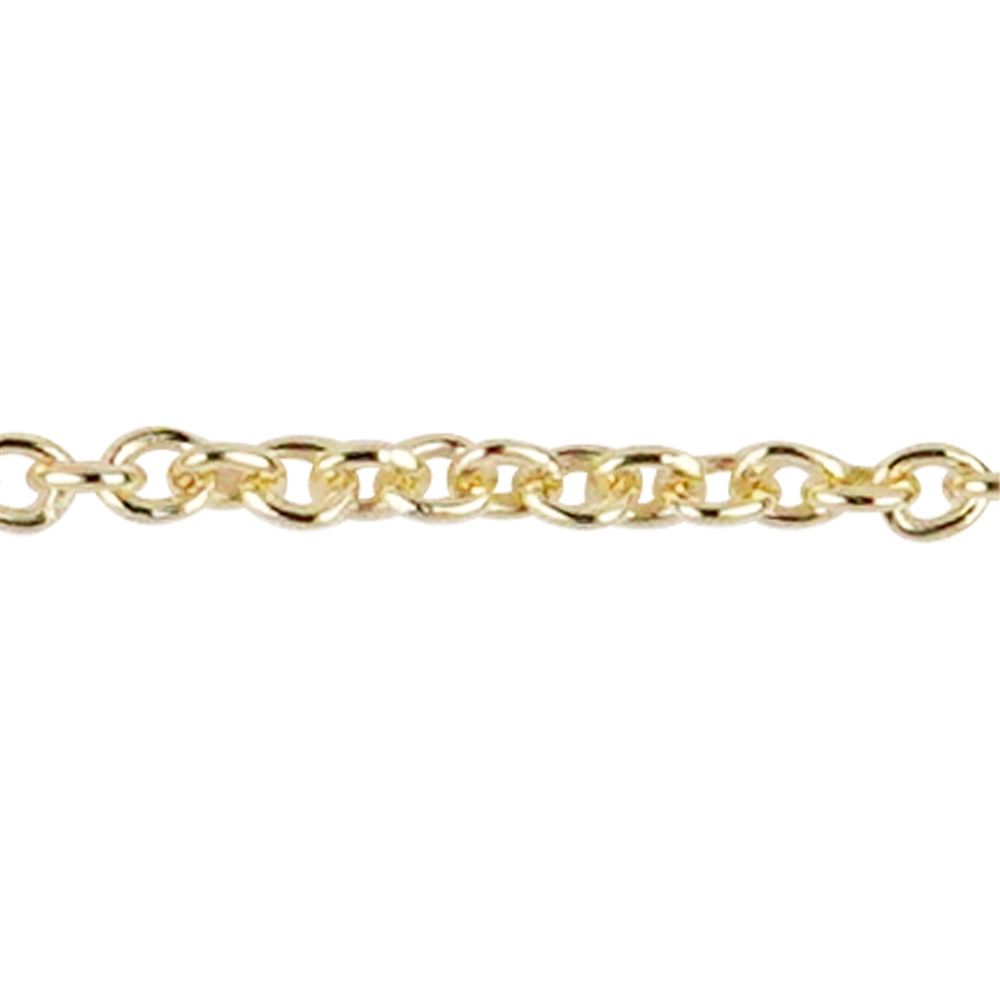Anchor chain, silver gold plated, 2,0mm x 45cm