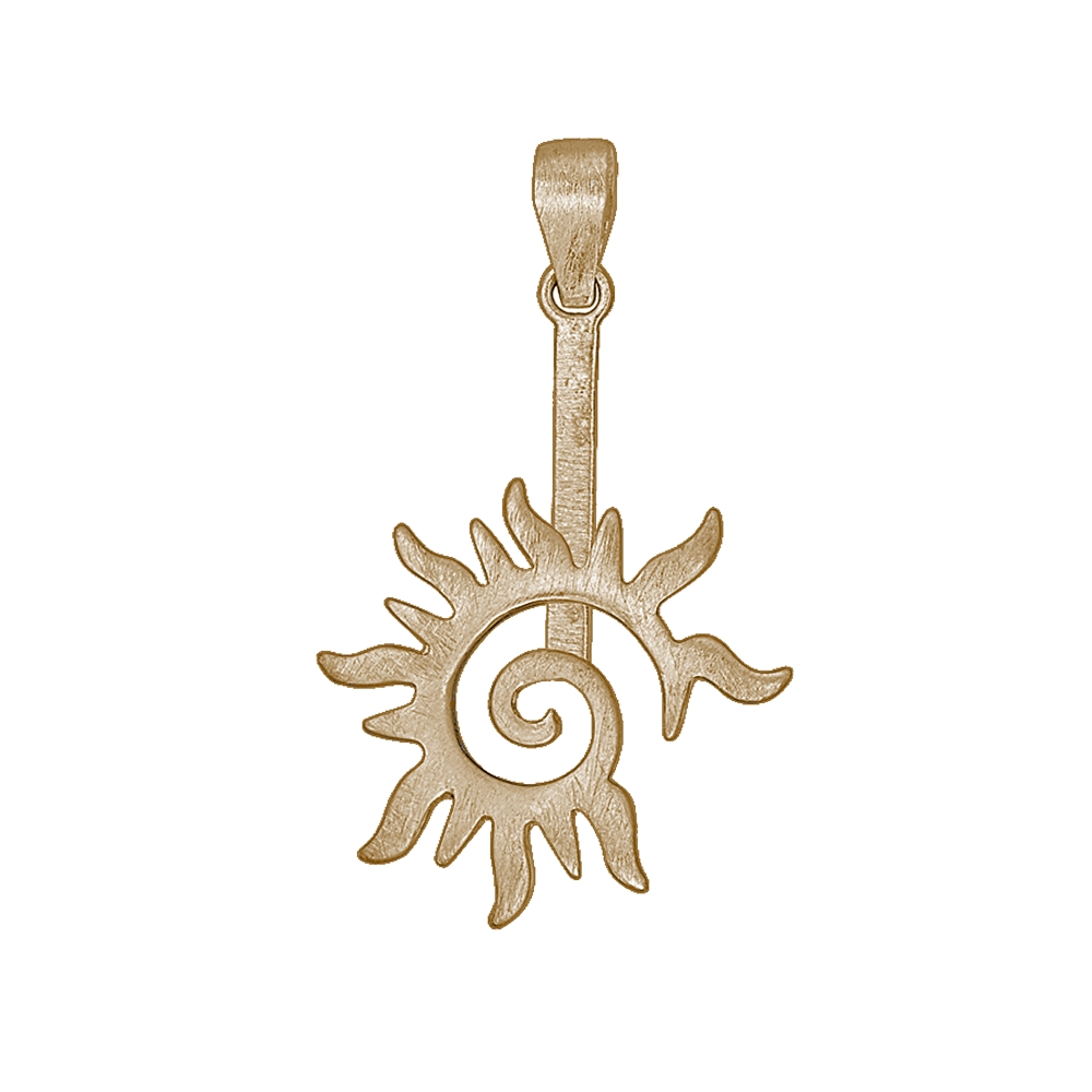 Porta ciambelle "Flame spiral" argento placcato oro opaco, per ciambelle da 30 mm