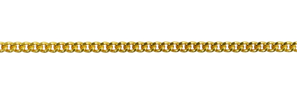 Curb Chain, silver gold plated, 1,5mm x 45cm