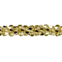 Collana scintillante, argento placcato oro, 1,5 x 45 cm