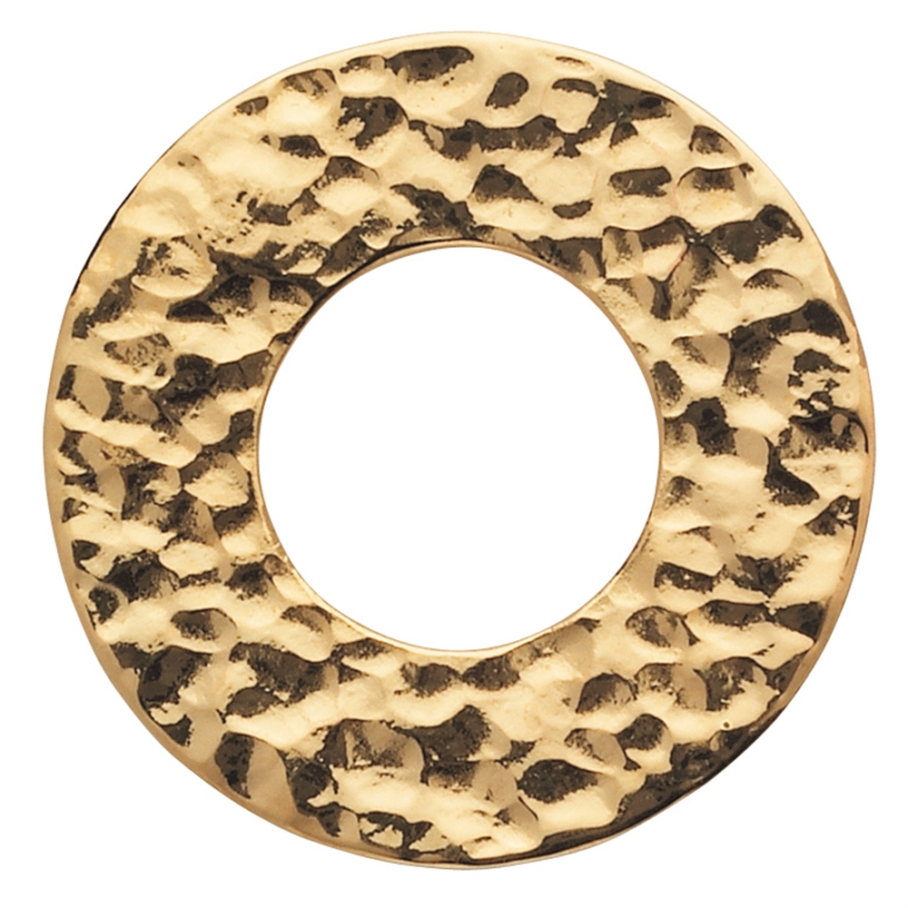 Varius circle silver gold plated hammered, 50mm