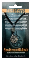 Amuleto in peltro con runa dell'irresistibilità