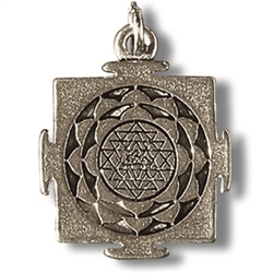 1210003017 Zinn-Amulett Shri Yantra | Schreier Großhändler Edelsteine, Heilsteine & Schmuck