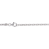 Anchor chain, silver rhodium plated, 2,6mm x 90cm
