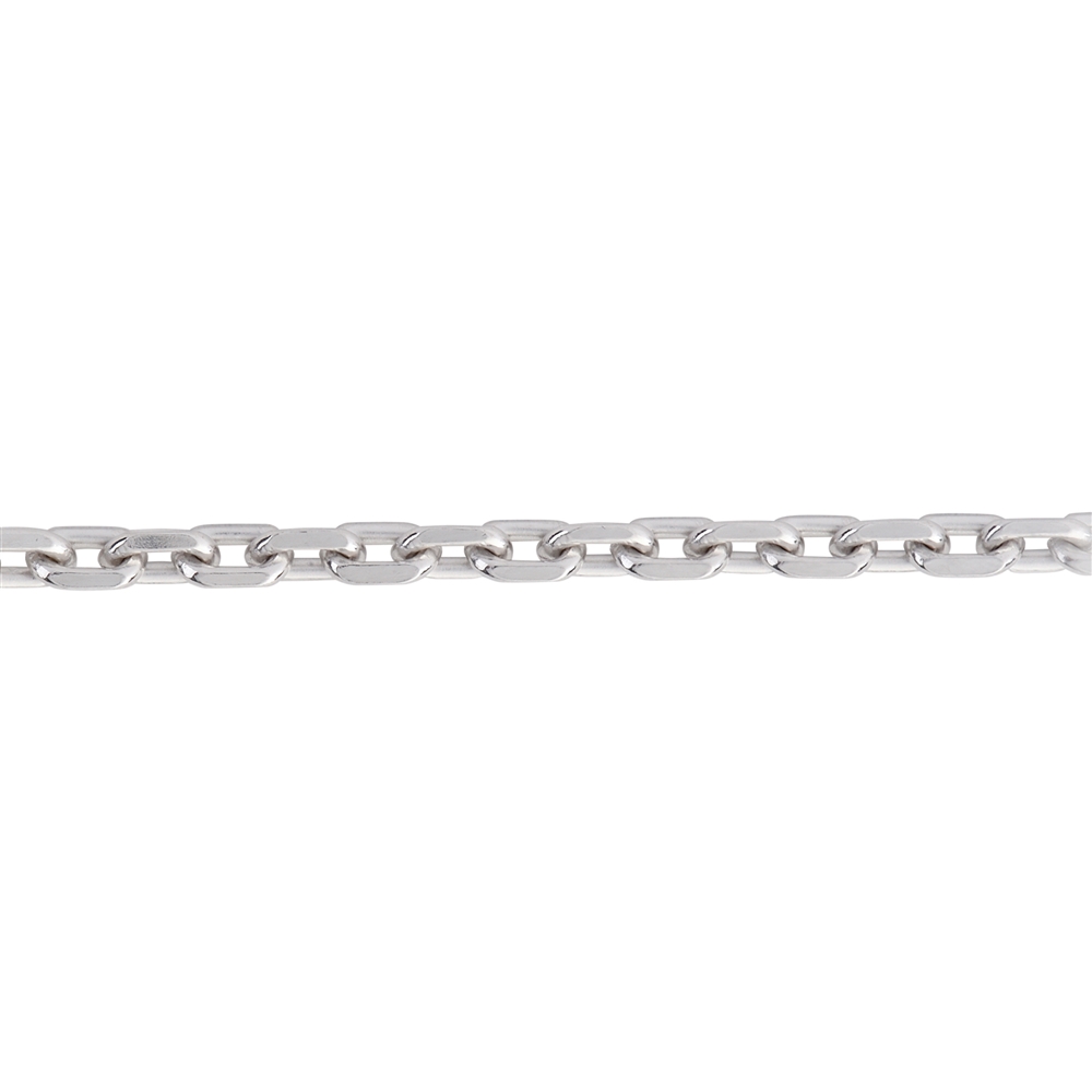 Anchor chain, silver rhodium plated, 2,6mm x 90cm
