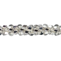 Collana scintillante, argento rodiato, 2,3 x 45 cm