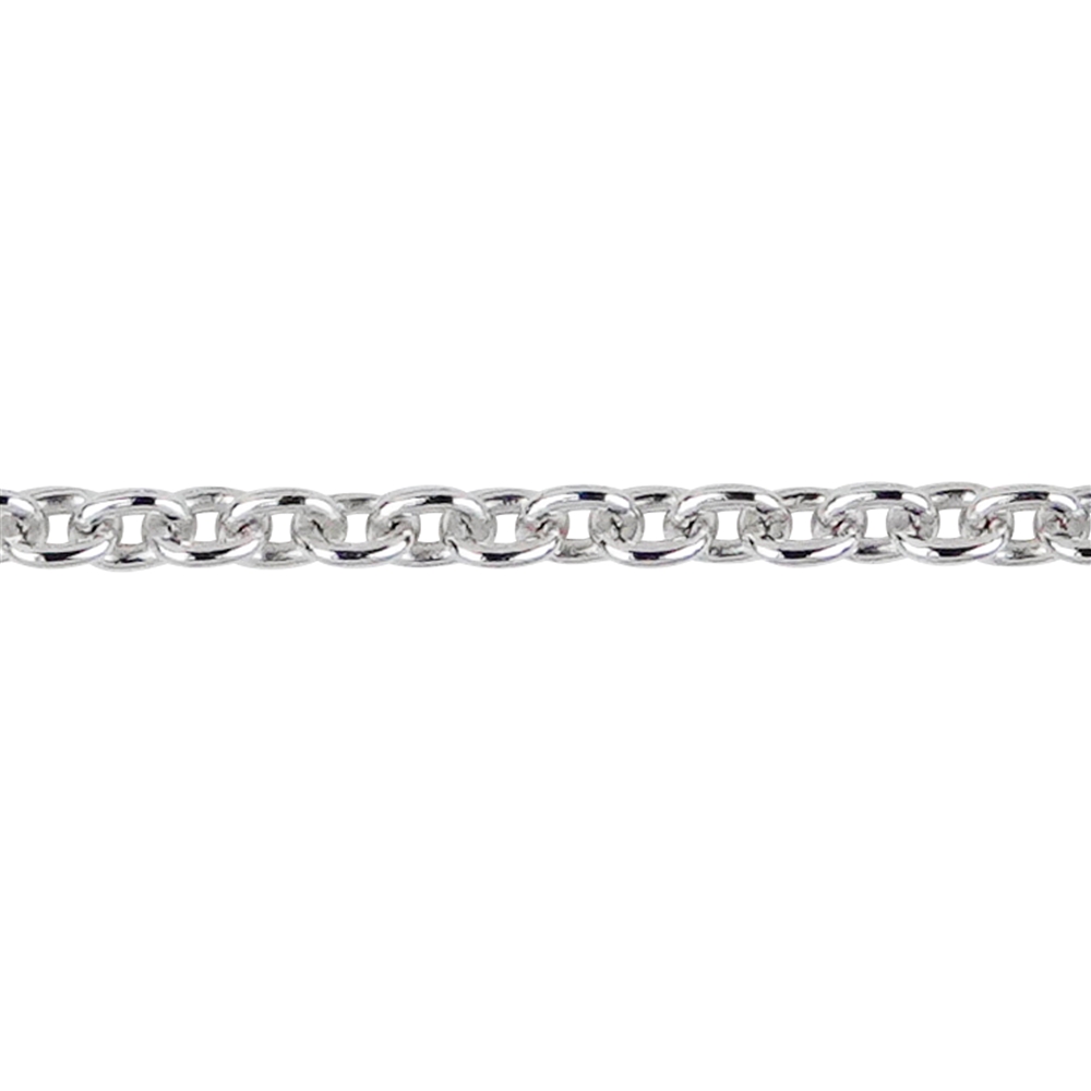 Anchor chain, silver rhodium plated, 2,0mm x 50cm