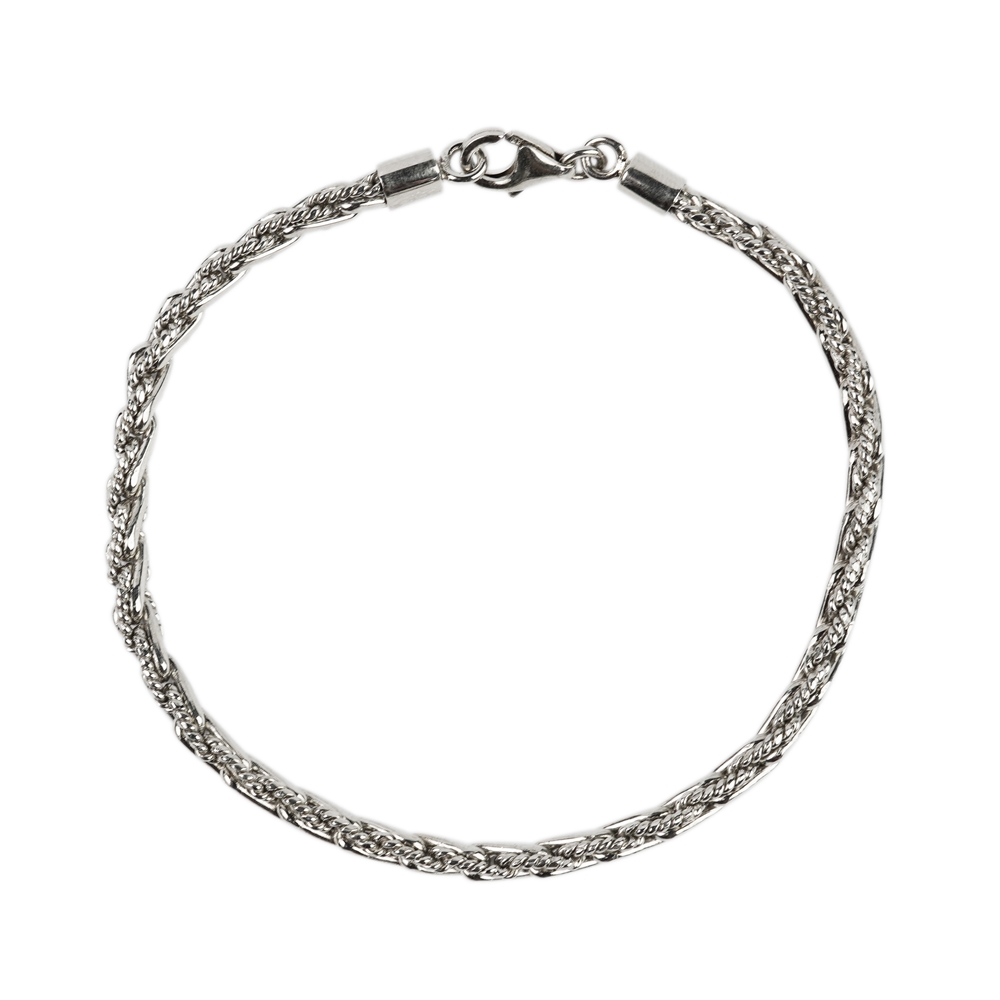 Chain bracelet motif 3, platinum-plated