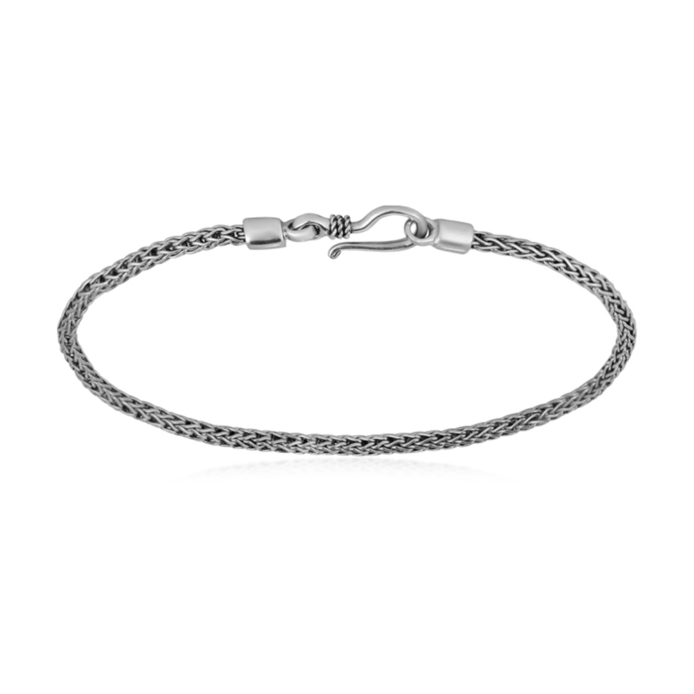 Pulsera cadena motivo 6, platinado