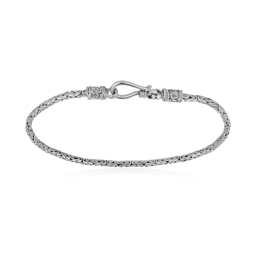 Pulsera cadena motivo 8, platinado