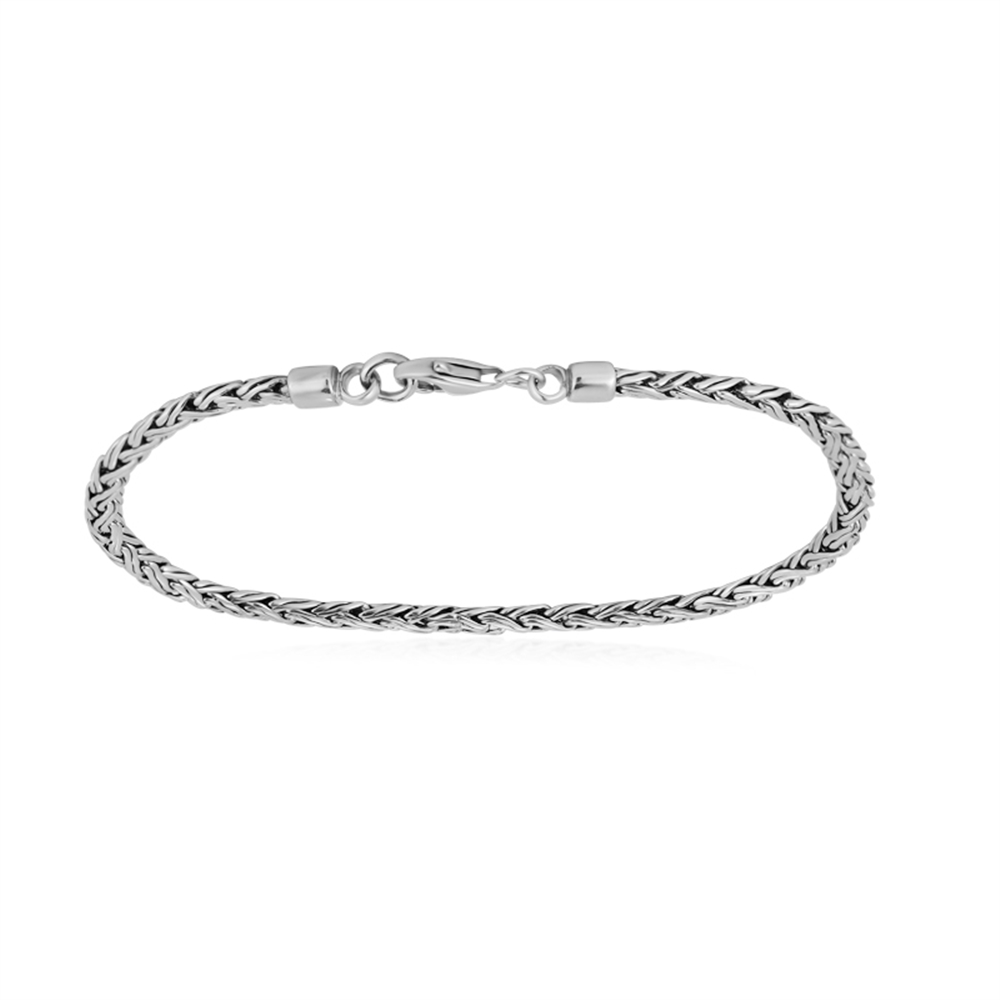 Pulsera cadena motivo 9, platinado