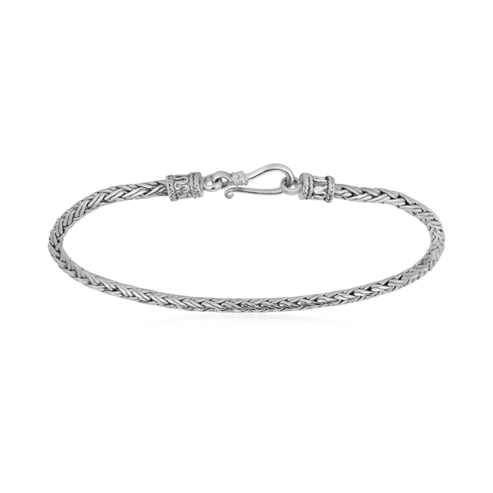 Pulsera cadena motivo 10, platinado