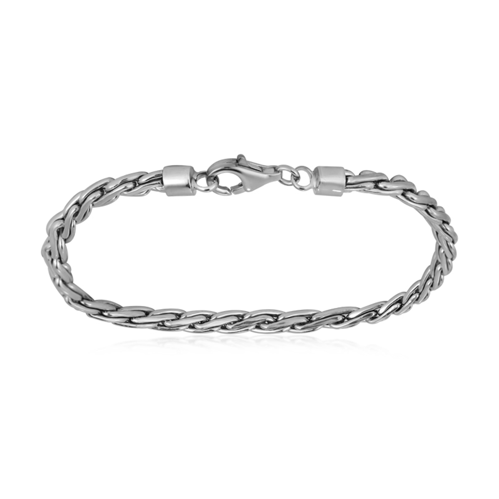 Pulsera cadena motivo 12, platinado